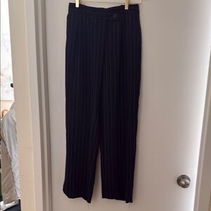 Black Pinstripe Trousers Zara